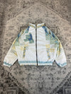 Veste en quilt crop style sportswear design unique vintage fait main upcyclé retravaillé n•644