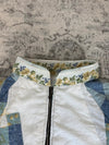 Veste en quilt crop style sportswear design unique vintage fait main upcyclé retravaillé n•644