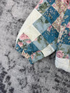 Veste en quilt crop style sportswear design unique vintage fait main upcyclé retravaillé n•647