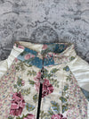 Veste en quilt crop style sportswear design unique vintage fait main upcyclé retravaillé n•647