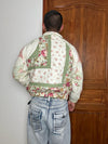 Veste en quilt crop style sportswear design unique vintage fait main upcyclé retravaillé n•648