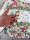 Veste en quilt crop style sportswear design unique vintage fait main upcyclé retravaillé n•648