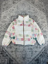 Veste en quilt crop style sportswear design unique vintage fait main upcyclé retravaillé n•649