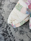 Veste en quilt crop style sportswear design unique vintage fait main upcyclé retravaillé n•649