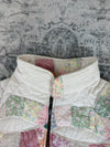 Veste en quilt crop style sportswear design unique vintage fait main upcyclé retravaillé n•649