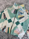 Veste en quilt crop style sportswear design unique vintage fait main upcyclé retravaillé n•650