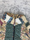 Veste en quilt crop style sportswear design unique vintage fait main upcyclé retravaillé n•651