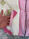 Veste en quilt crop style sportswear design unique vintage fait main upcyclé retravaillé n•652