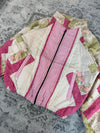 Veste en quilt crop style sportswear design unique vintage fait main upcyclé retravaillé n•652