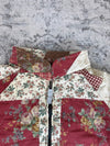 Veste en quilt crop style sportswear design unique vintage fait main upcyclé retravaillé n•653
