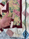 Veste en quilt crop style sportswear design unique vintage fait main upcyclé retravaillé n•654