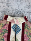 Veste en quilt crop style sportswear design unique vintage fait main upcyclé retravaillé n•654