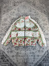 Veste en quilt crop style sportswear design unique vintage fait main upcyclé retravaillé n•655