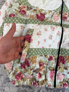 Veste en quilt crop style sportswear design unique vintage fait main upcyclé retravaillé n•655