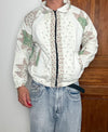 Veste en quilt crop style sportswear design unique vintage fait main upcyclé retravaillé n•657