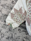 Veste en quilt crop style sportswear design unique vintage fait main upcyclé retravaillé n•657