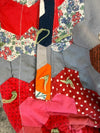Veste en quilt crop style sportswear design unique vintage fait main upcyclé retravaillé n•658