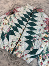 Veste en quilt crop style sportswear design unique vintage fait main upcyclé retravaillé n•659