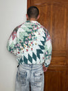 Veste en quilt crop style sportswear design unique vintage fait main upcyclé retravaillé n•659