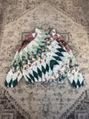 Veste en quilt crop style sportswear design unique vintage fait main upcyclé retravaillé n•659