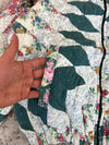 Veste en quilt crop style sportswear design unique vintage fait main upcyclé retravaillé n•659