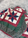 Veste en quilt crop style sportswear design unique vintage fait main upcyclé retravaillé n•660