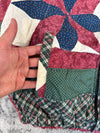 Veste en quilt crop style sportswear design unique vintage fait main upcyclé retravaillé n•660