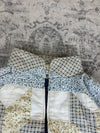Veste en quilt crop style sportswear design unique vintage fait main upcyclé retravaillé n•662
