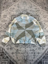 Veste en quilt crop style sportswear design unique vintage fait main upcyclé retravaillé n•662