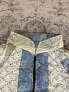 Veste en quilt crop style sportswear design unique vintage fait main upcyclé retravaillé n•664