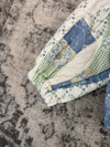 Veste en quilt crop style sportswear design unique vintage fait main upcyclé retravaillé n•664