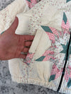 Veste en quilt crop style sportswear design unique vintage fait main upcyclé retravaillé n•665