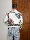 Veste en quilt crop style sportswear design unique vintage fait main upcyclé retravaillé n•667