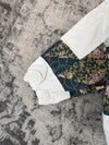 Veste en quilt crop style sportswear design unique vintage fait main upcyclé retravaillé n•667