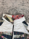Veste en quilt crop style sportswear design unique vintage fait main upcyclé retravaillé n•667