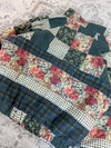 Veste en quilt crop style sportswear design unique vintage fait main upcyclé retravaillé n•670