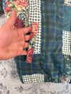Veste en quilt crop style sportswear design unique vintage fait main upcyclé retravaillé n•671