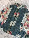 Veste en quilt crop style sportswear design unique vintage fait main upcyclé retravaillé n•671