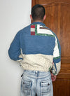 Veste en quilt crop style sportswear design unique vintage fait main upcyclé retravaillé n•672