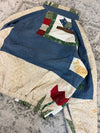 Veste en quilt crop style sportswear design unique vintage fait main upcyclé retravaillé n•672