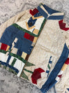 Veste en quilt crop style sportswear design unique vintage fait main upcyclé retravaillé n•672