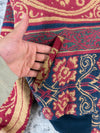Veste en tapisserie design unique vintage fait main upcyclé retravaillé tissé taille XXL n•772