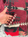 Veste en tapisserie design unique vintage fait main upcyclé retravaillé tissé taille XS n•673