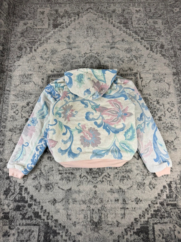 Veste en tapisserie design unique vintage fait main upcyclé retravaillé tissé taille XS n•674