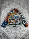 Veste en tapisserie design unique vintage fait main upcyclé retravaillé tissé taille XS n•677