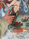 Veste en tapisserie design unique vintage fait main upcyclé retravaillé tissé taille XS n•678