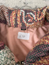 Veste en tapisserie design unique vintage fait main upcyclé retravaillé tissé taille XS n•678