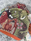 Veste en tapisserie design unique vintage fait main upcyclé retravaillé tissé taille XS n•678