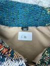 Veste en tapisserie design unique vintage fait main upcyclé retravaillé tissé taille XS n•680
