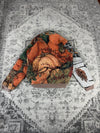 Veste en tapisserie design unique vintage fait main upcyclé retravaillé tissé taille XS n•680